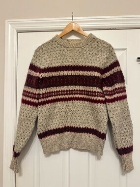 Vintage L.L Bean Wool Fair Isle Swater Sz Medium